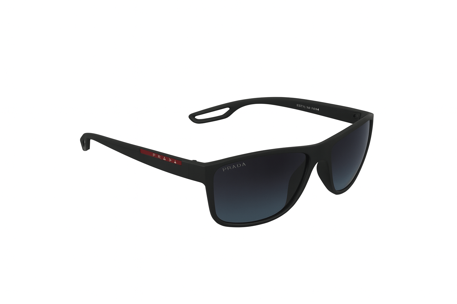 عینک آفتابی مردانه پرادا (prada) مدل sport با فریم مشکی و لنز دودی uv400