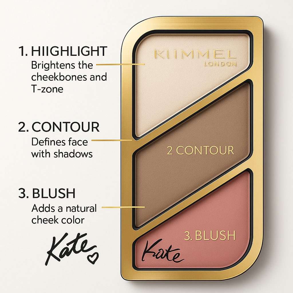 پالت کانتور و هایلایتر Rimmel London Kate 07 - تصویر 5